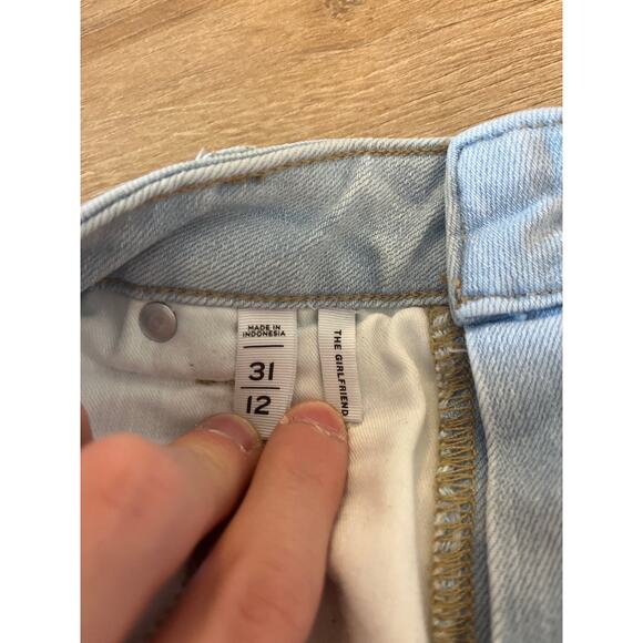 Loft The Girlfriend Straight Leg Jeans Size 31/12 Light Wash High Rise - Picture 4 of 8